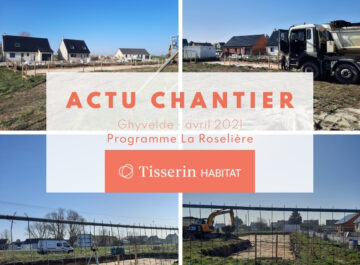 Images du chantier de Ghyvelde sur le programme immobilier de maisons neuves La Roselière